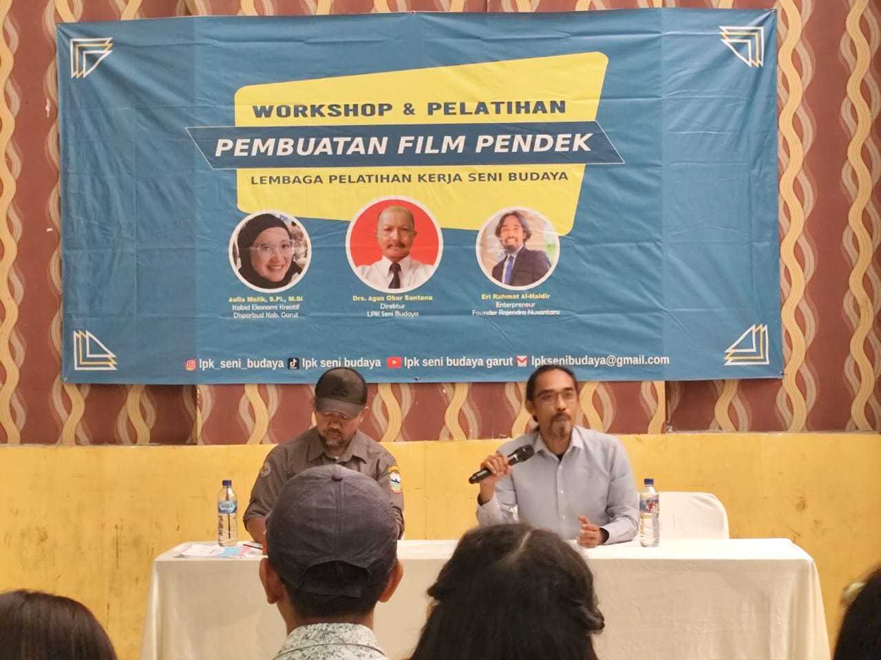 Eri Rahmat Soroti Potensi Bisnis Kreatif dalam Workshop Film Pendek LPK Seni Budaya Garut